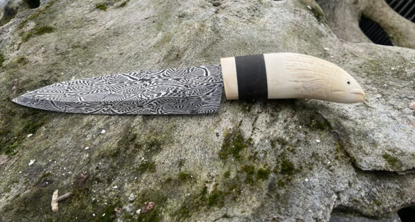 Ebony and ivory - Knife #1702
